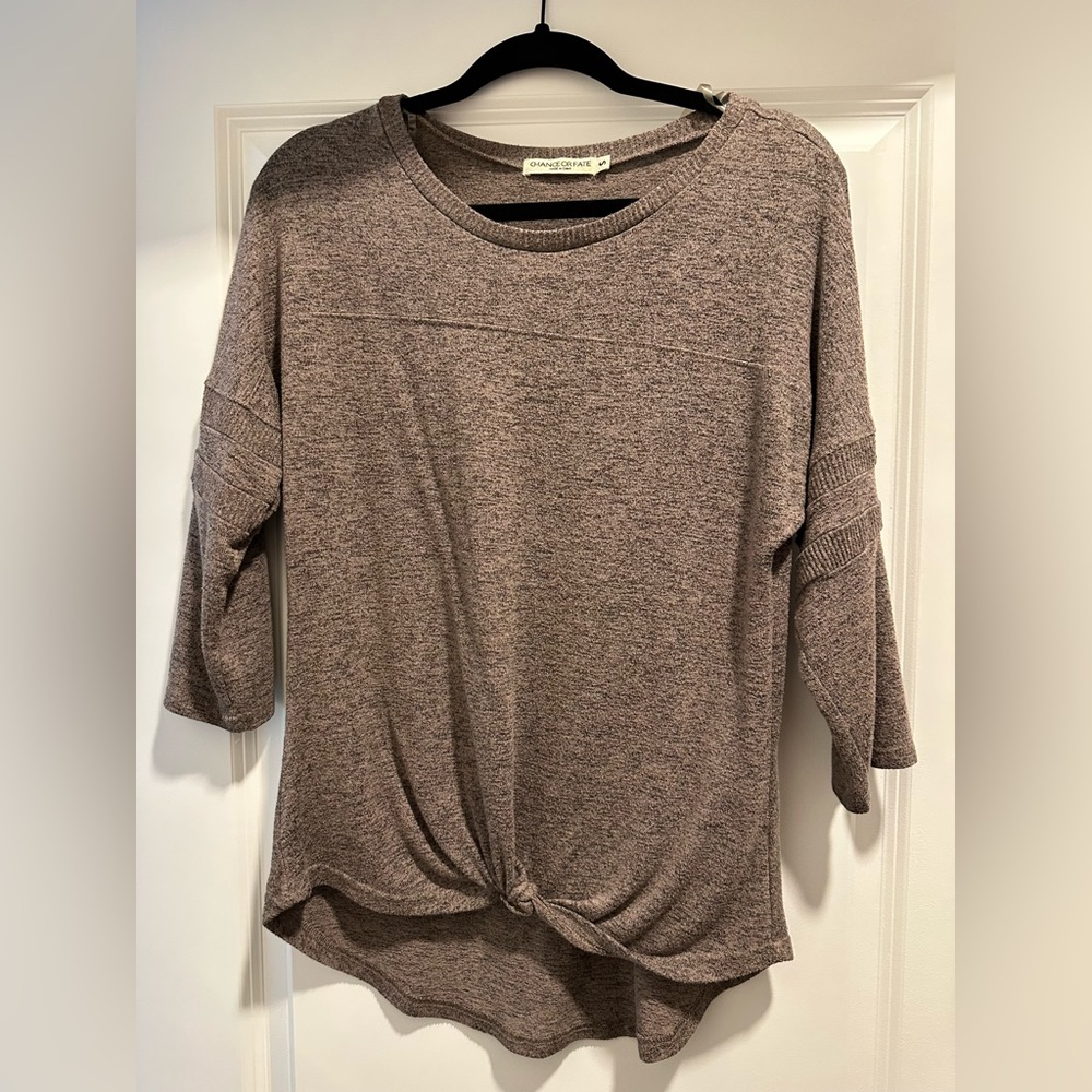 Gray long sleeve top in size small